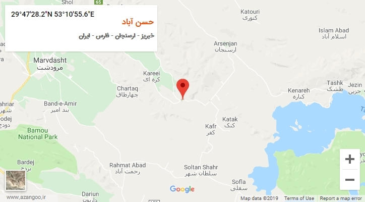 روستای حسن آباد بر روی نقشه