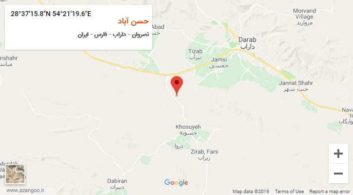 روستای حسن آباد بر روی نقشه