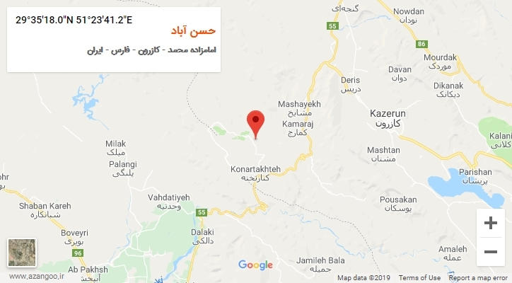 روستای حسن آباد بر روی نقشه