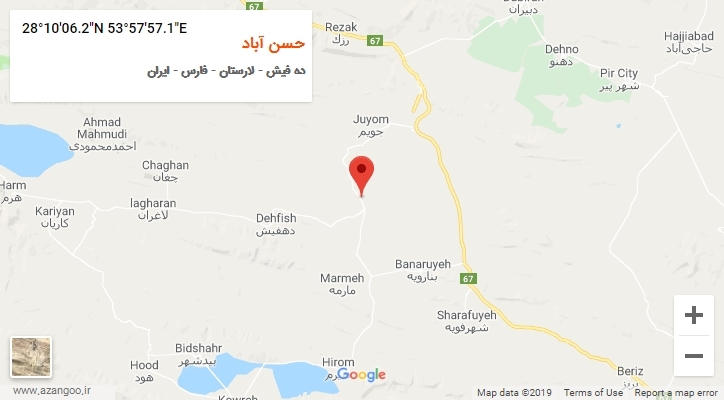 روستای حسن آباد بر روی نقشه