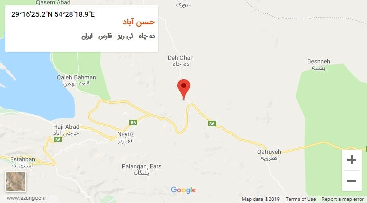 روستای حسن آباد بر روی نقشه