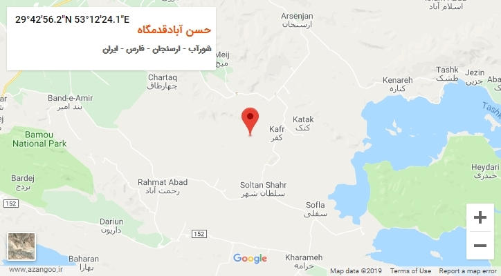 روستای حسن آبادقدمگاه بر روی نقشه
