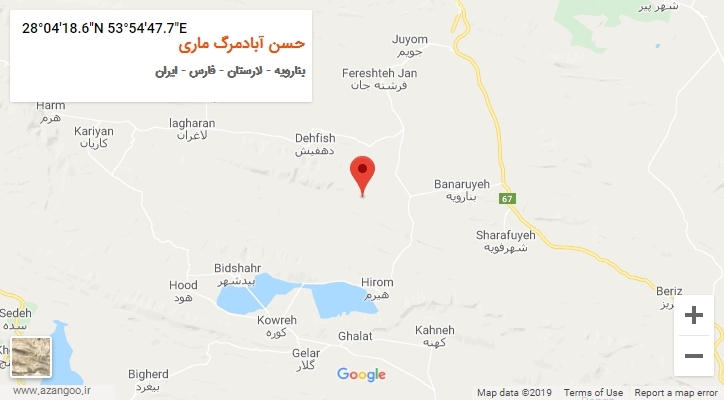 روستای حسن آبادمرگ ماری بر روی نقشه