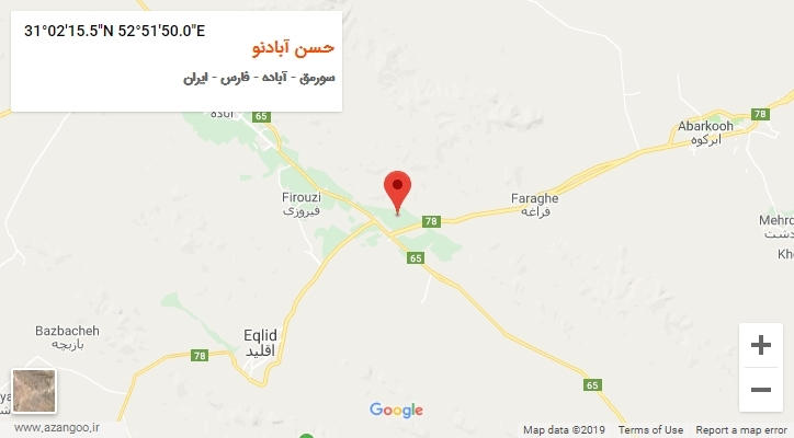 روستای حسن آبادنو بر روی نقشه