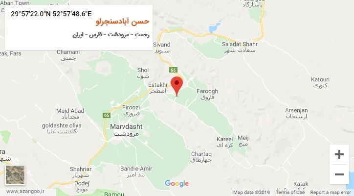 روستای حسن آبادسنجرلو بر روی نقشه