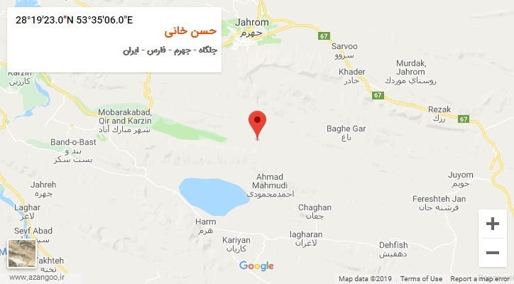 روستای حسن خانی بر روی نقشه