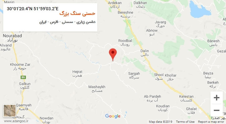 روستای حسنی سنگ بزرگ بر روی نقشه