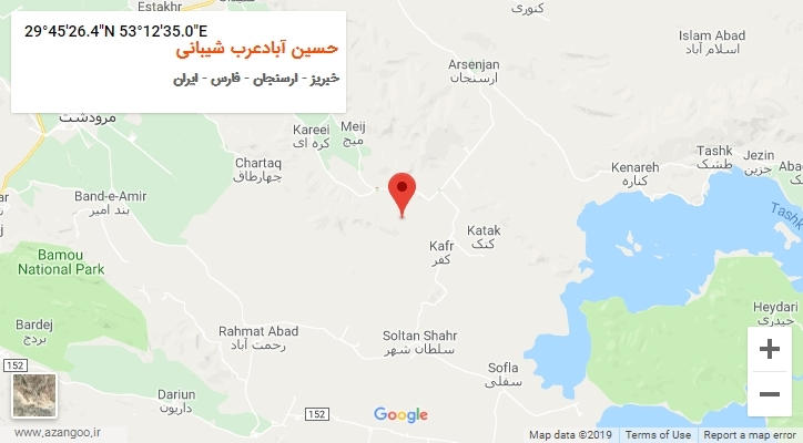 روستای حسین آبادعرب شیبانی بر روی نقشه
