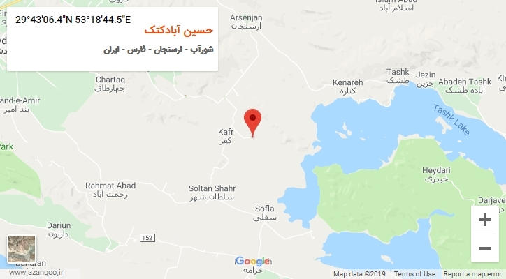 روستای حسین آبادکتک بر روی نقشه