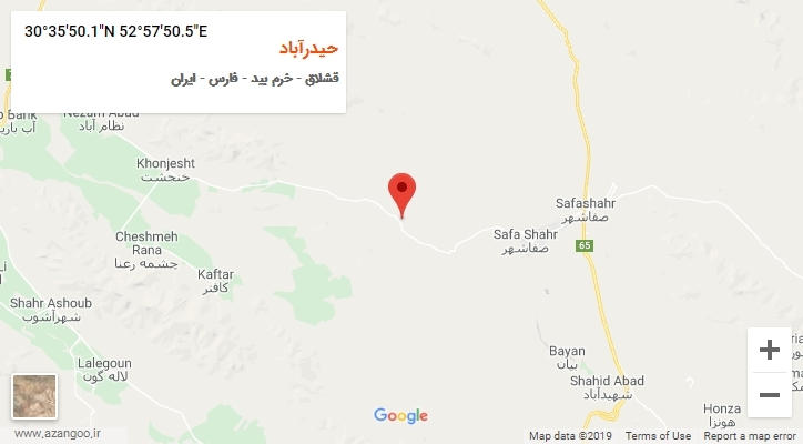 روستای حیدرآباد بر روی نقشه