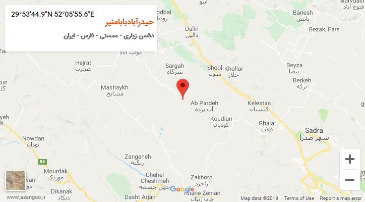 روستای حیدرآبادبابامنیر بر روی نقشه