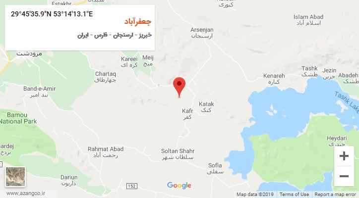 روستای جعفرآباد بر روی نقشه