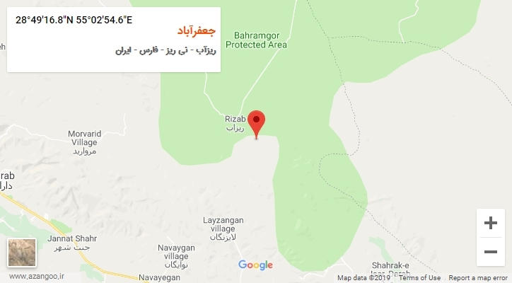 روستای جعفرآباد بر روی نقشه