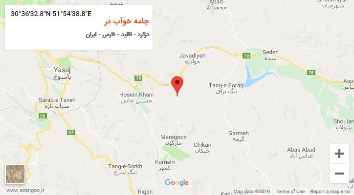 روستای جامه خوآب در بر روی نقشه