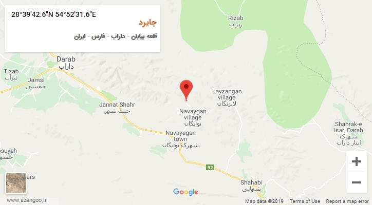 روستای جایرد بر روی نقشه