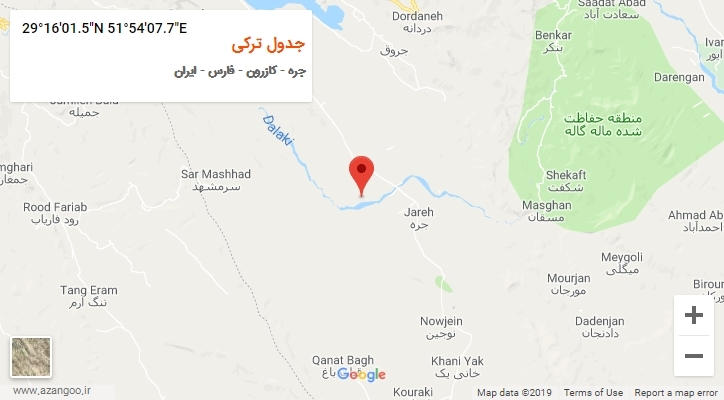 روستای جدول ترکی بر روی نقشه