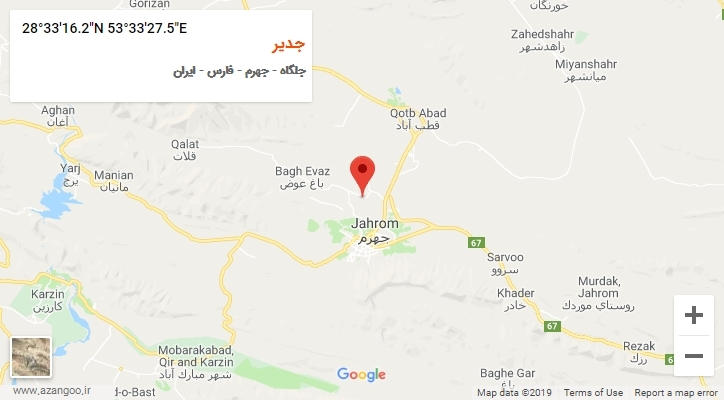 روستای جدیر بر روی نقشه