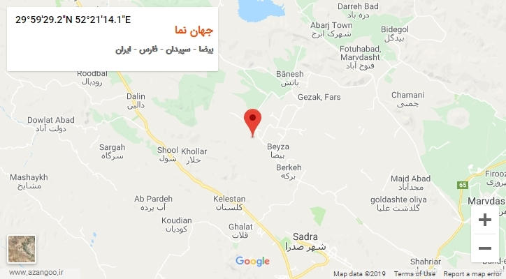 روستای جهان نما بر روی نقشه