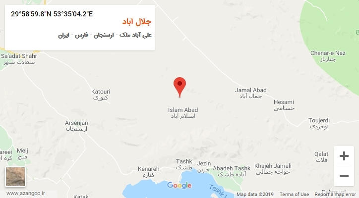 روستای جلال آباد بر روی نقشه