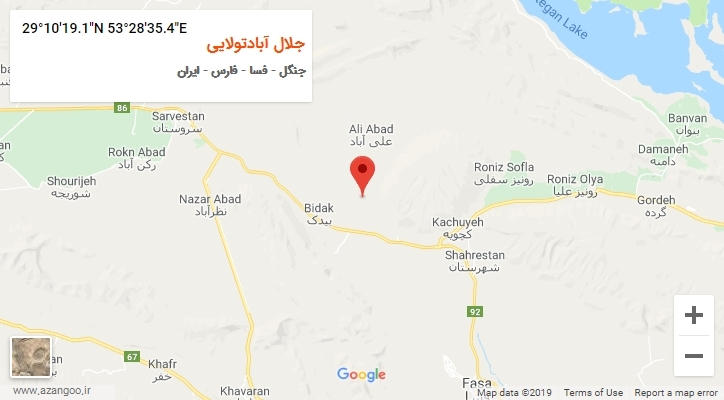 روستای جلال آبادتولایی بر روی نقشه