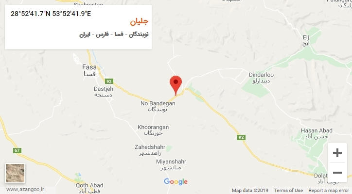 روستای جلیان بر روی نقشه