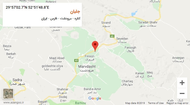 روستای جلیان بر روی نقشه