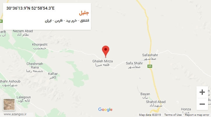 روستای جلیل بر روی نقشه