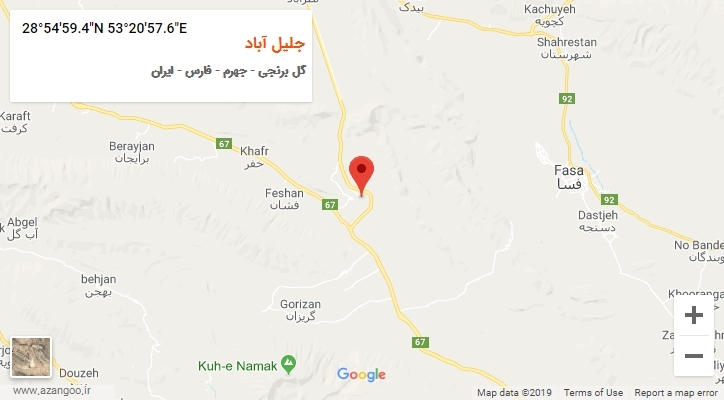 روستای جلیل آباد بر روی نقشه