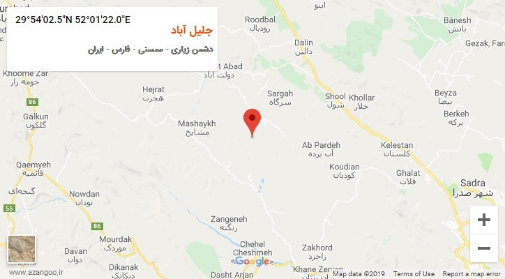 روستای جلیل آباد بر روی نقشه