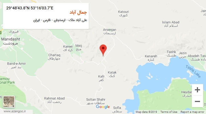 روستای جمال آباد بر روی نقشه