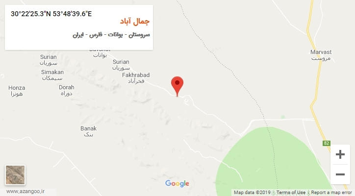 روستای جمال آباد بر روی نقشه
