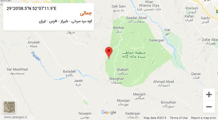روستای جمالی بر روی نقشه