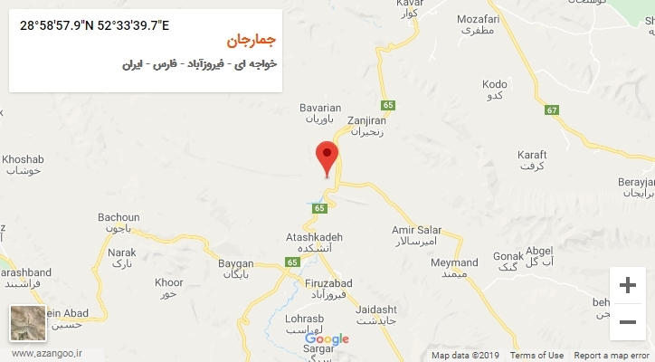 روستای جمارجان بر روی نقشه
