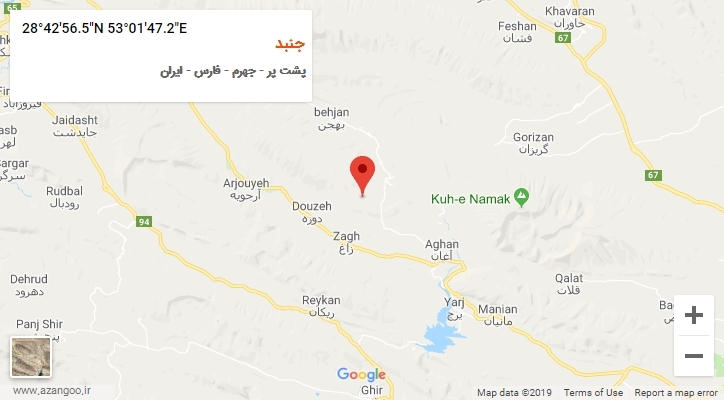 روستای جنبد بر روی نقشه