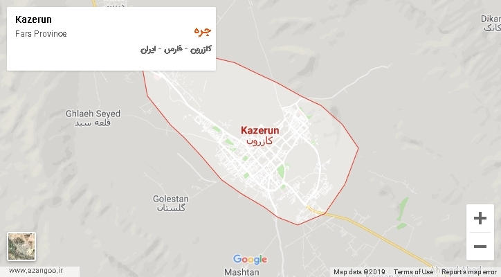 دهستان جره بر روی نقشه