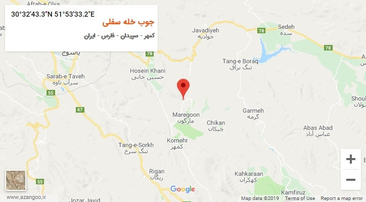 روستای جوب خله سفلی بر روی نقشه