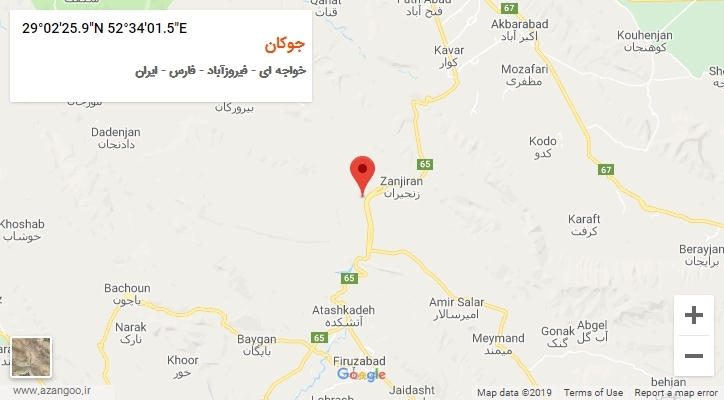 روستای جوکان بر روی نقشه