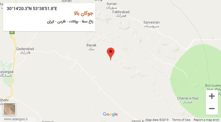 روستای جوکان بالا بر روی نقشه