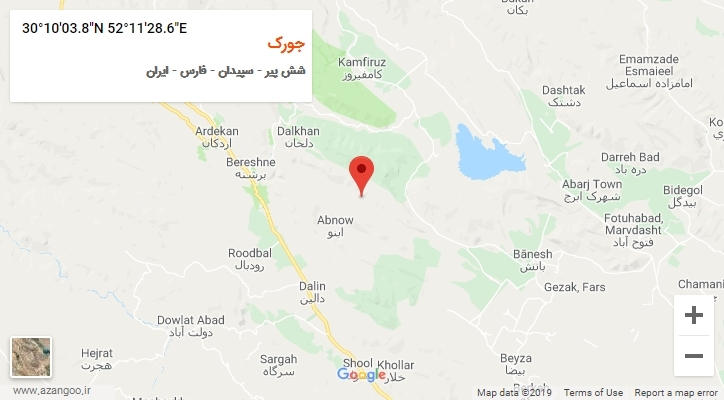 روستای جورک بر روی نقشه