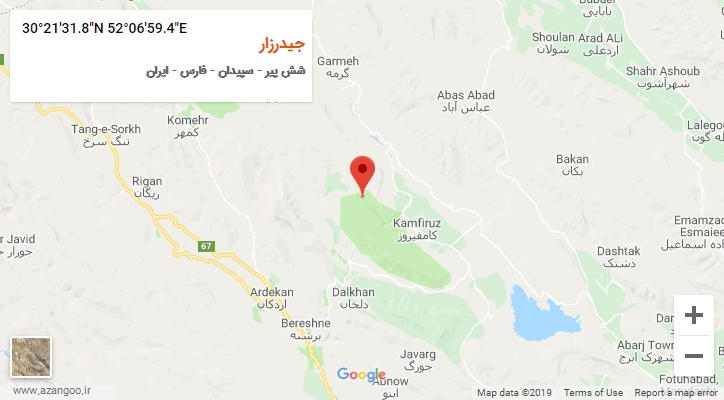روستای جیدرزار بر روی نقشه
