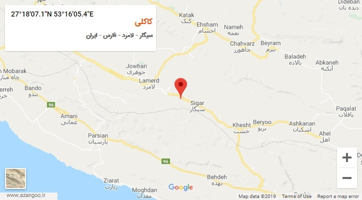 روستای کاکلی بر روی نقشه