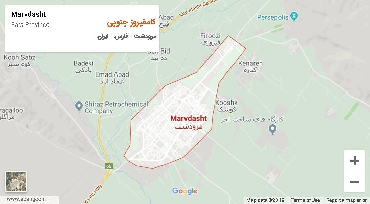 دهستان کامفیروز جنوبی بر روی نقشه