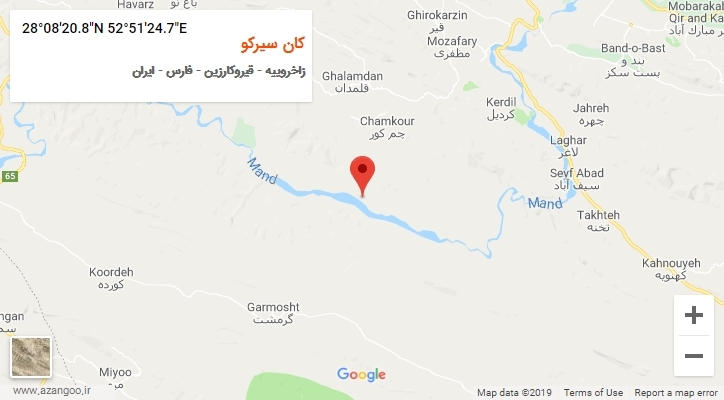 روستای کان سیرکو بر روی نقشه