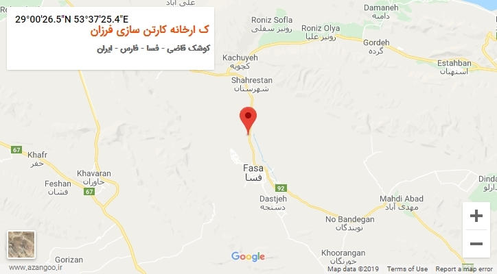 روستای ک ارخانه کارتن سازی فرزان بر روی نقشه