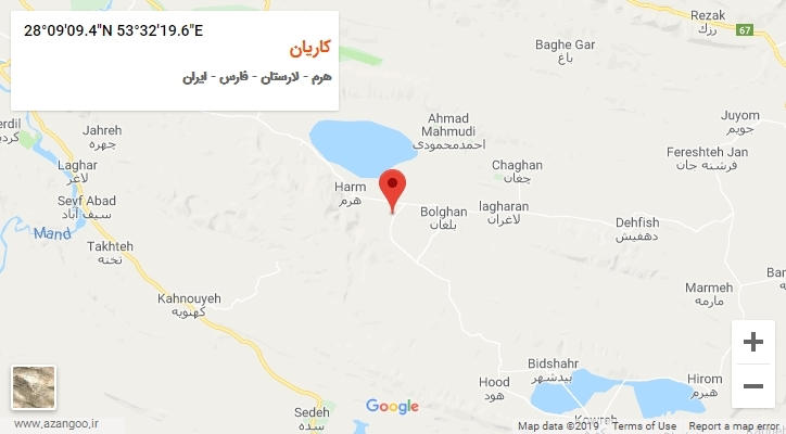 روستای کاریان بر روی نقشه