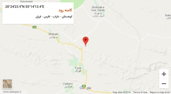 روستای کاسه رود بر روی نقشه