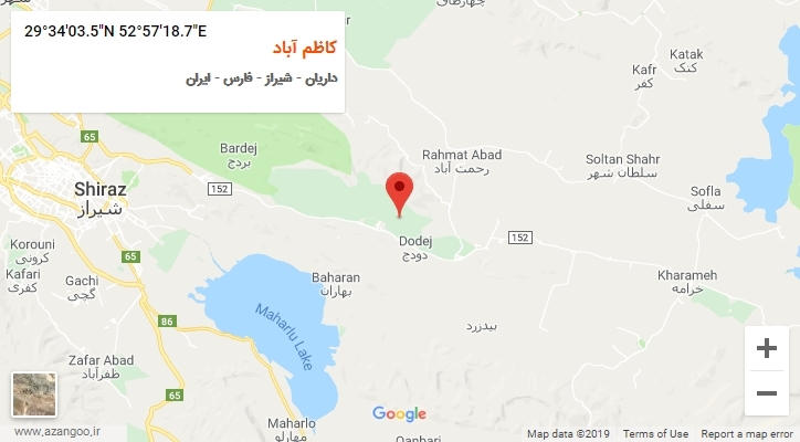 روستای کاظم آباد بر روی نقشه
