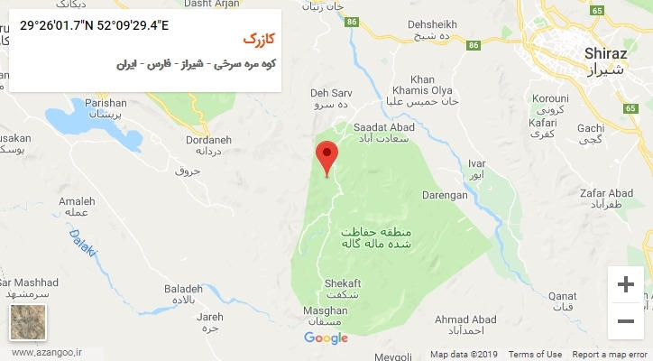 روستای کازرک بر روی نقشه
