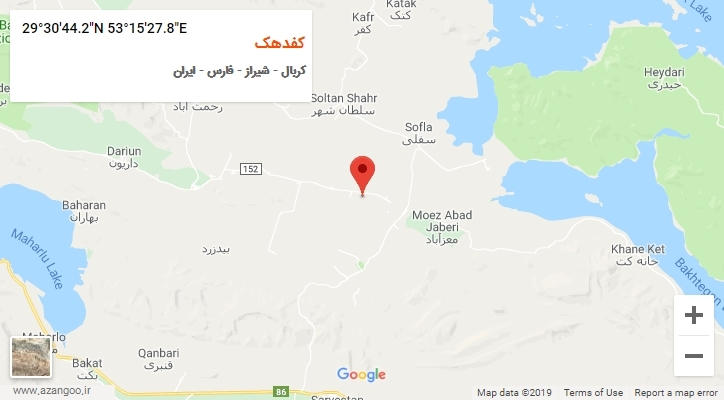 روستای کفدهک بر روی نقشه