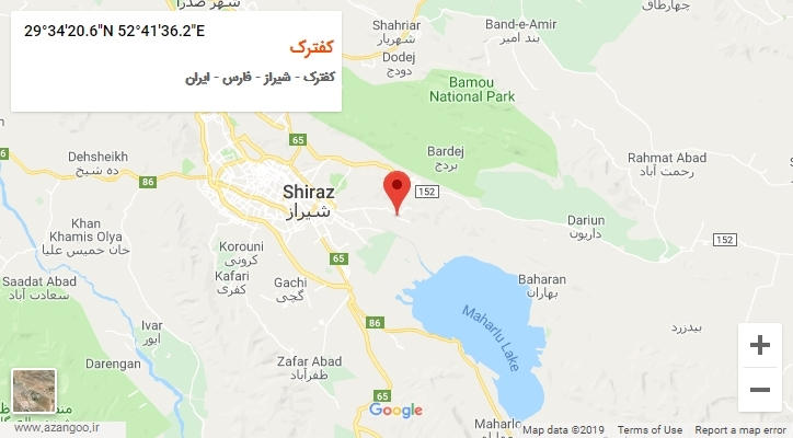 روستای کفترک بر روی نقشه